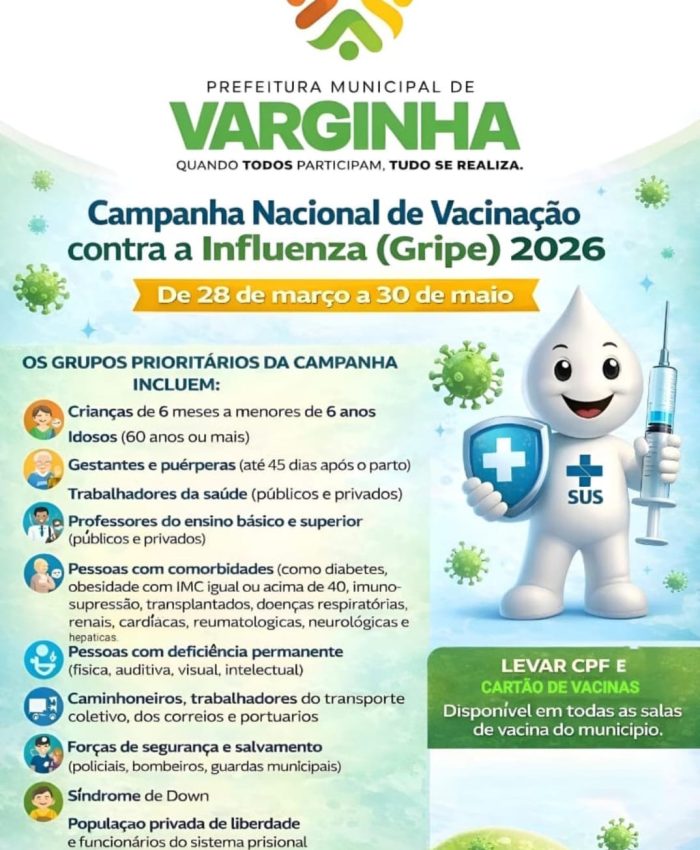 CAMPANHA NACIONAL DE VACINAÇÃO CONTRA INFLUENZA (GRIPE) – 2026